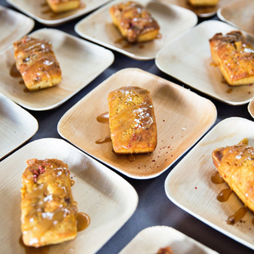 VerTerra Dinnerware 6 Inch Plate displaying desserts.