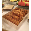 Balsa Wood Catering Tray With Collapsible Lid With Catered Baked Goods