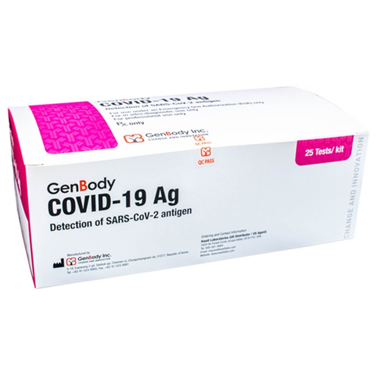 Genbody POC Covid Test (25 test box) IN STOCK