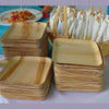 9" x 9" Extra Large Square Palm Leaf Plates (25 Count Retail Pack)-VerTerra Dinnerware