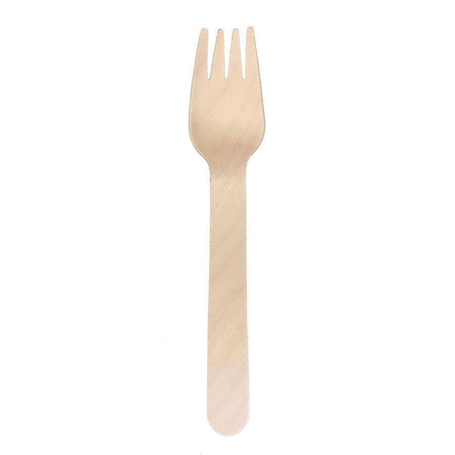 Eco² ® Medium weight Wooden Forks (100 Count Retail Pack)-VerTerra Dinnerware