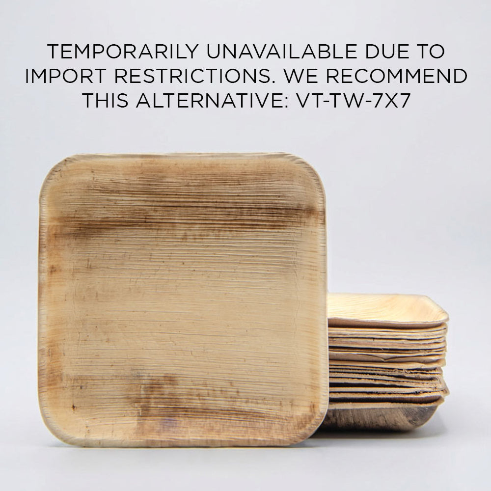 7" x 7" Palm Leaf Plates