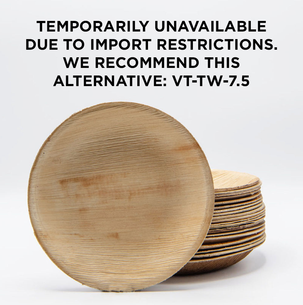7" Round Palm Leaf Plate