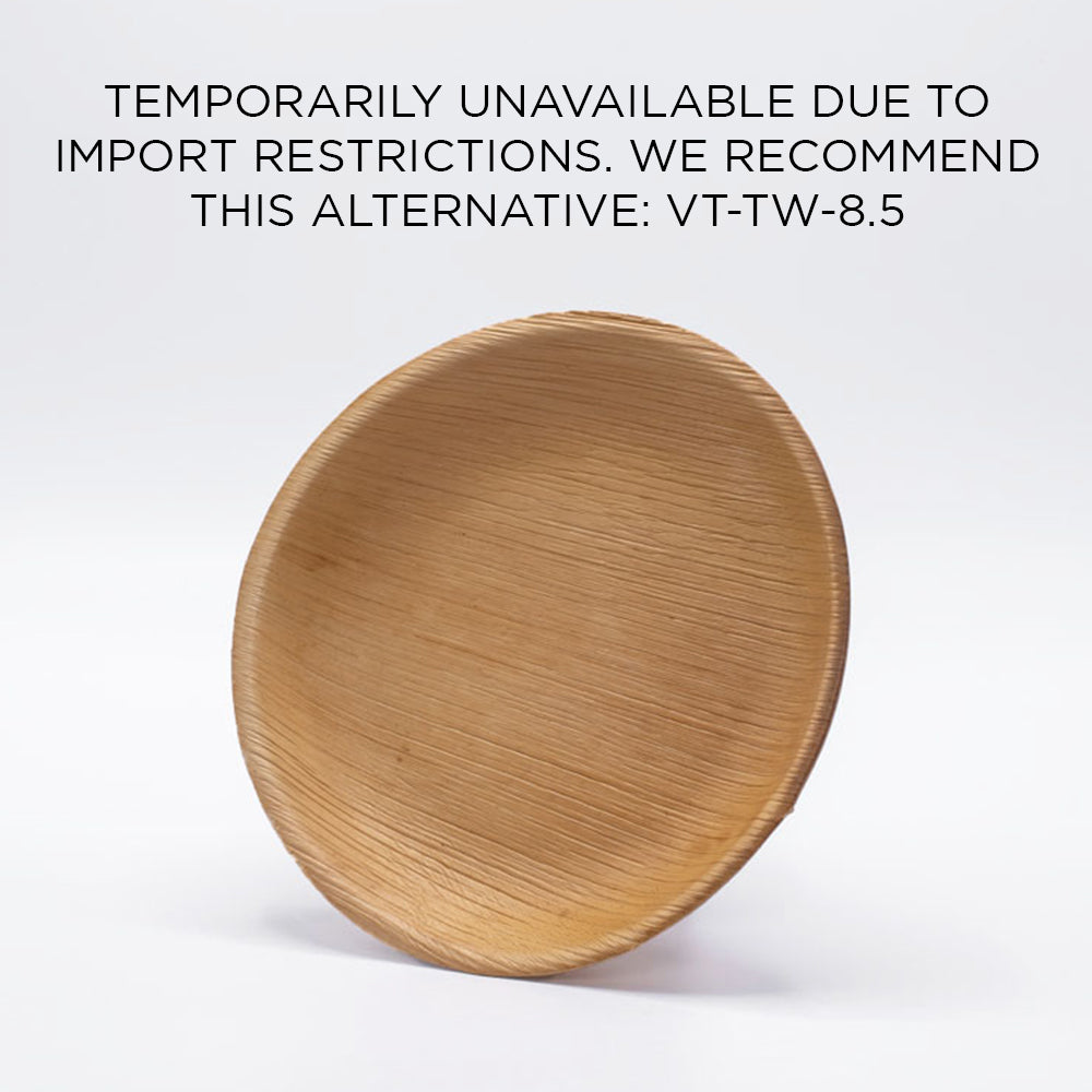 9" Large Round Palm Leaf Plate