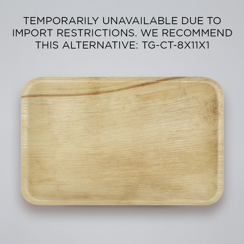 8X12 Rectangular Palm Leaf Trays