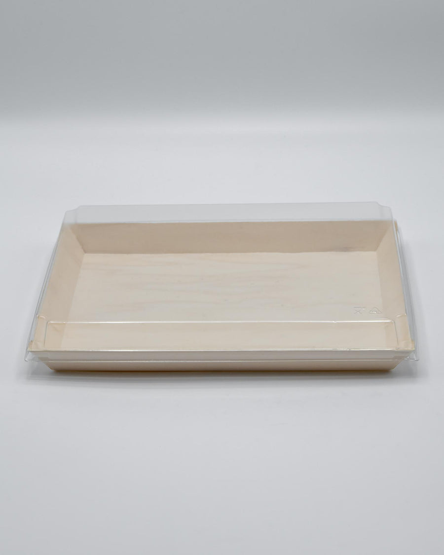8X11X1 Balsa Wood Tray with Clear Cover