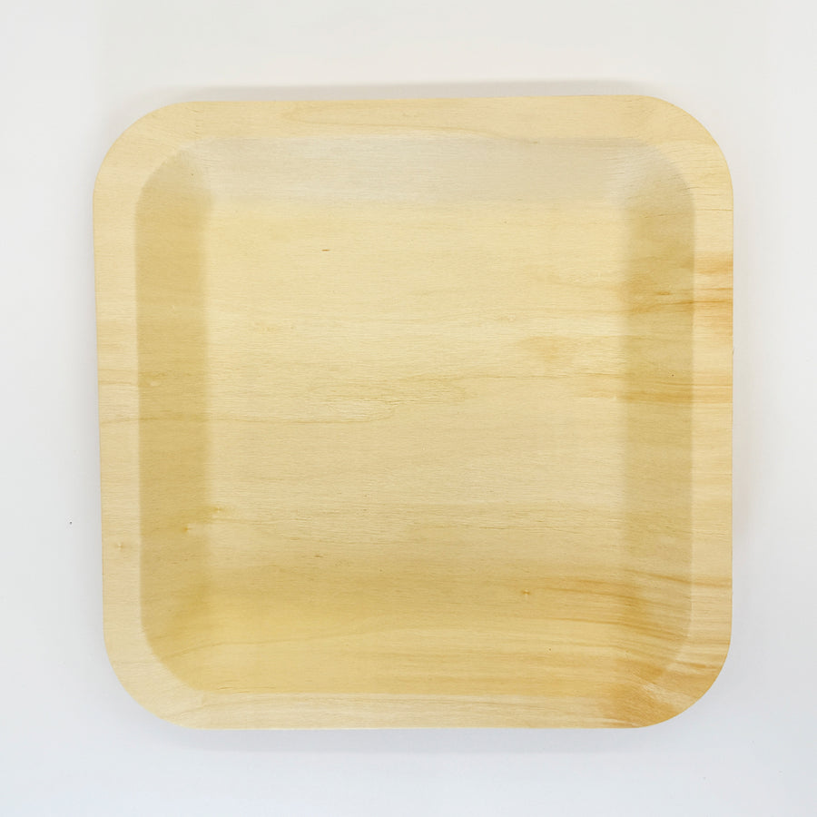 10.2"x10.2" Square Wooden Plate