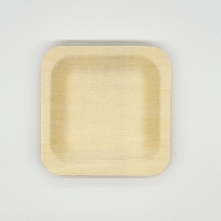 4.5"x4.5" Square Wooden Plate