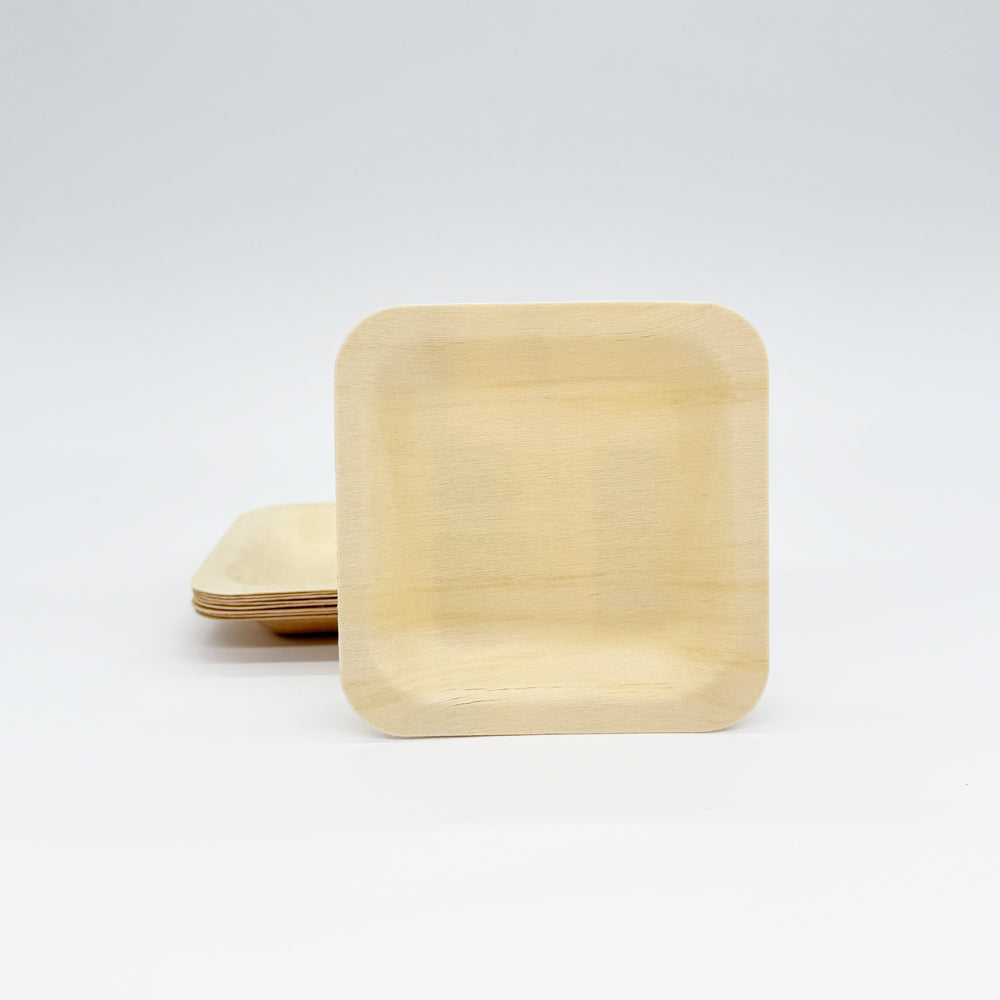 4.5"x4.5" Square Wooden Plate