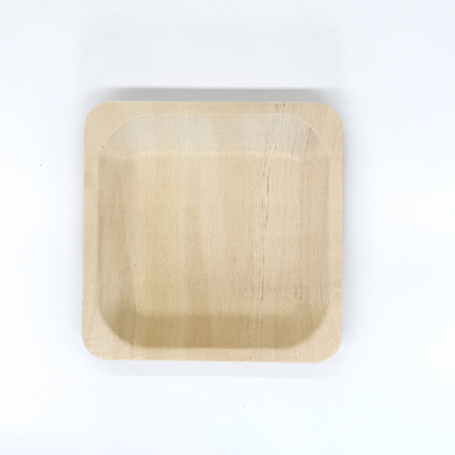 7"x7" Square Wooden Plate