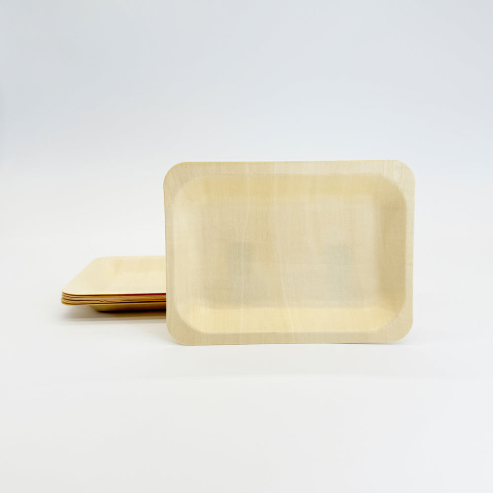 7.87"x5.7" Rectangle Wooden Plate