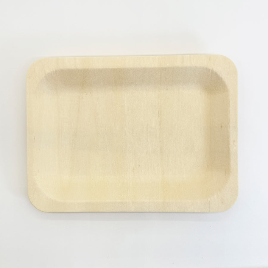7.87"x5.7" Rectangle Wooden Plate