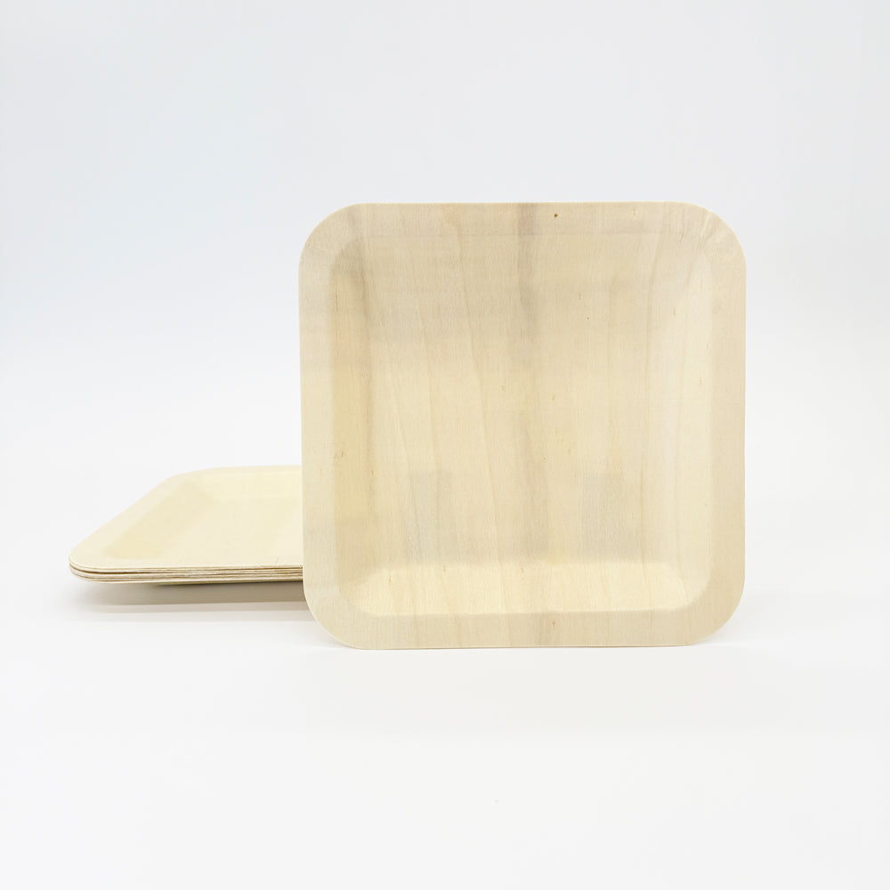 8"x8" Square Wooden Plate