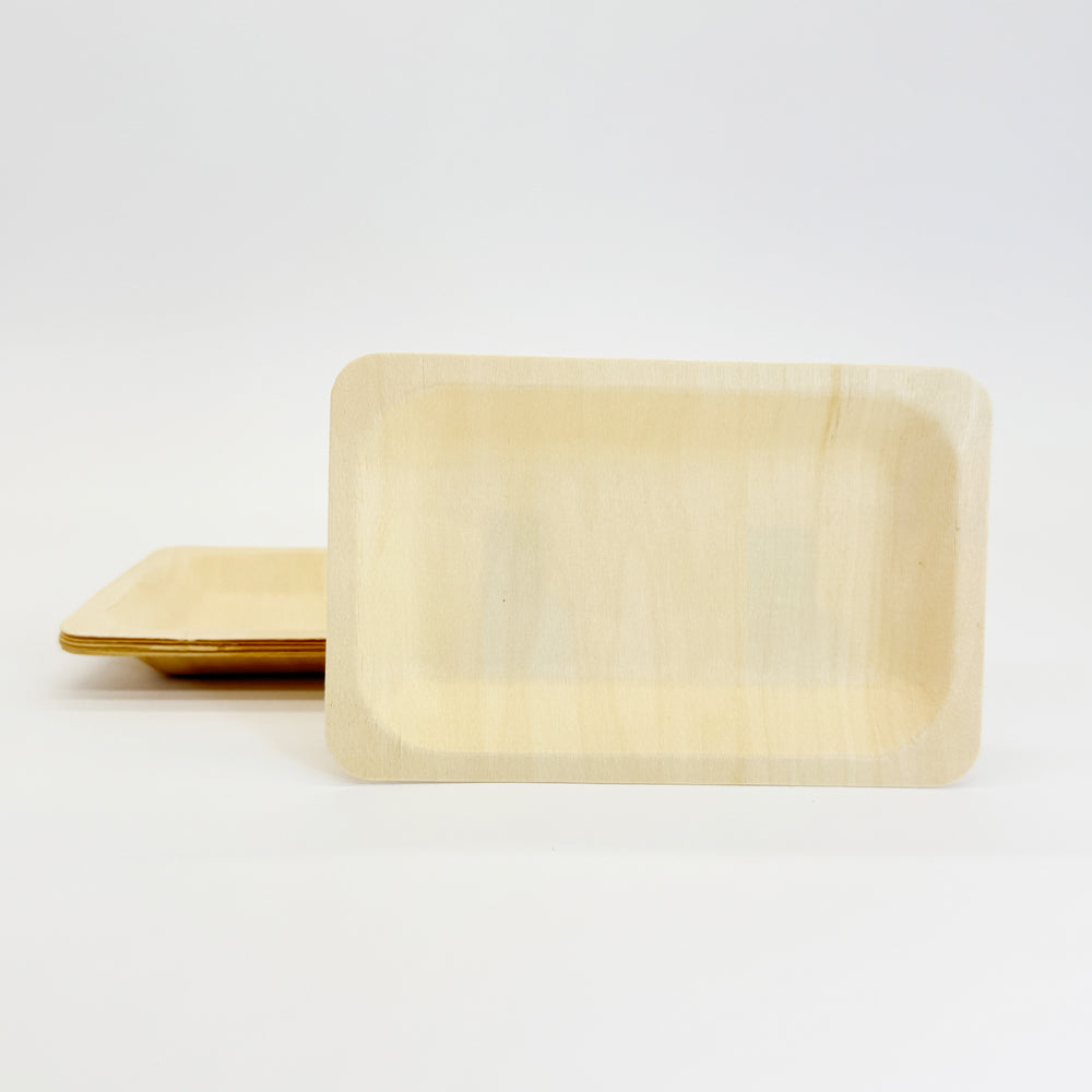 9.3"x6.7" Rectangle Wooden Plate