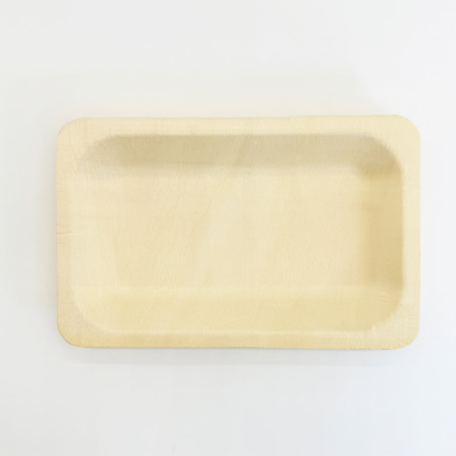 9.3"x6.7" Rectangle Wooden Plate