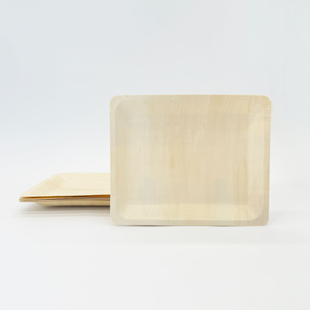 10.4"x8.5" Rectangle Wooden Plate