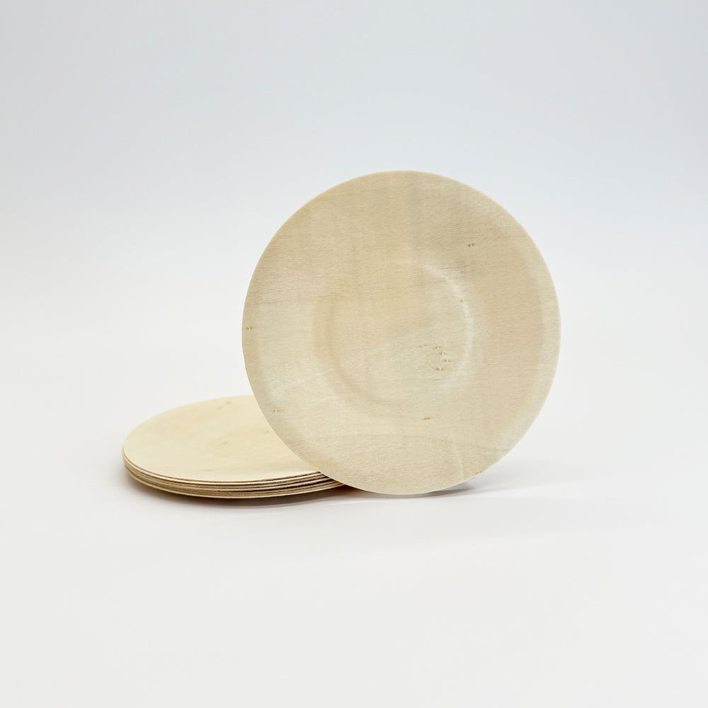 5.5" Round Wooden Plate