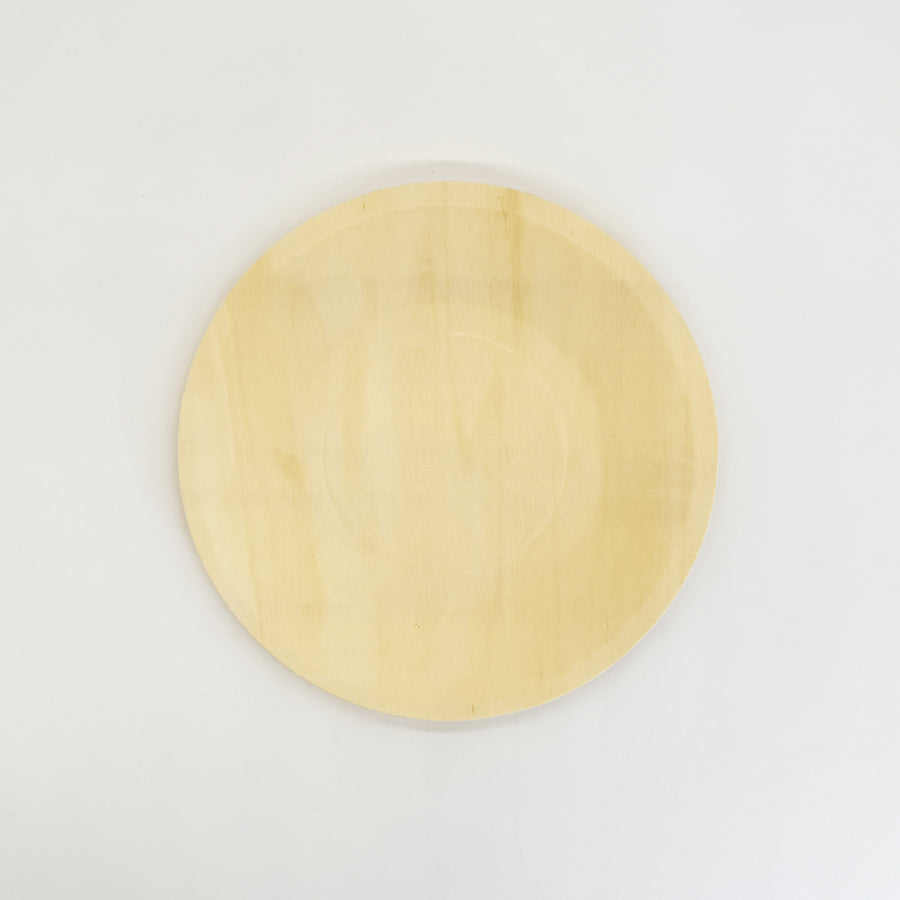 8.5" Round Wooden Plate