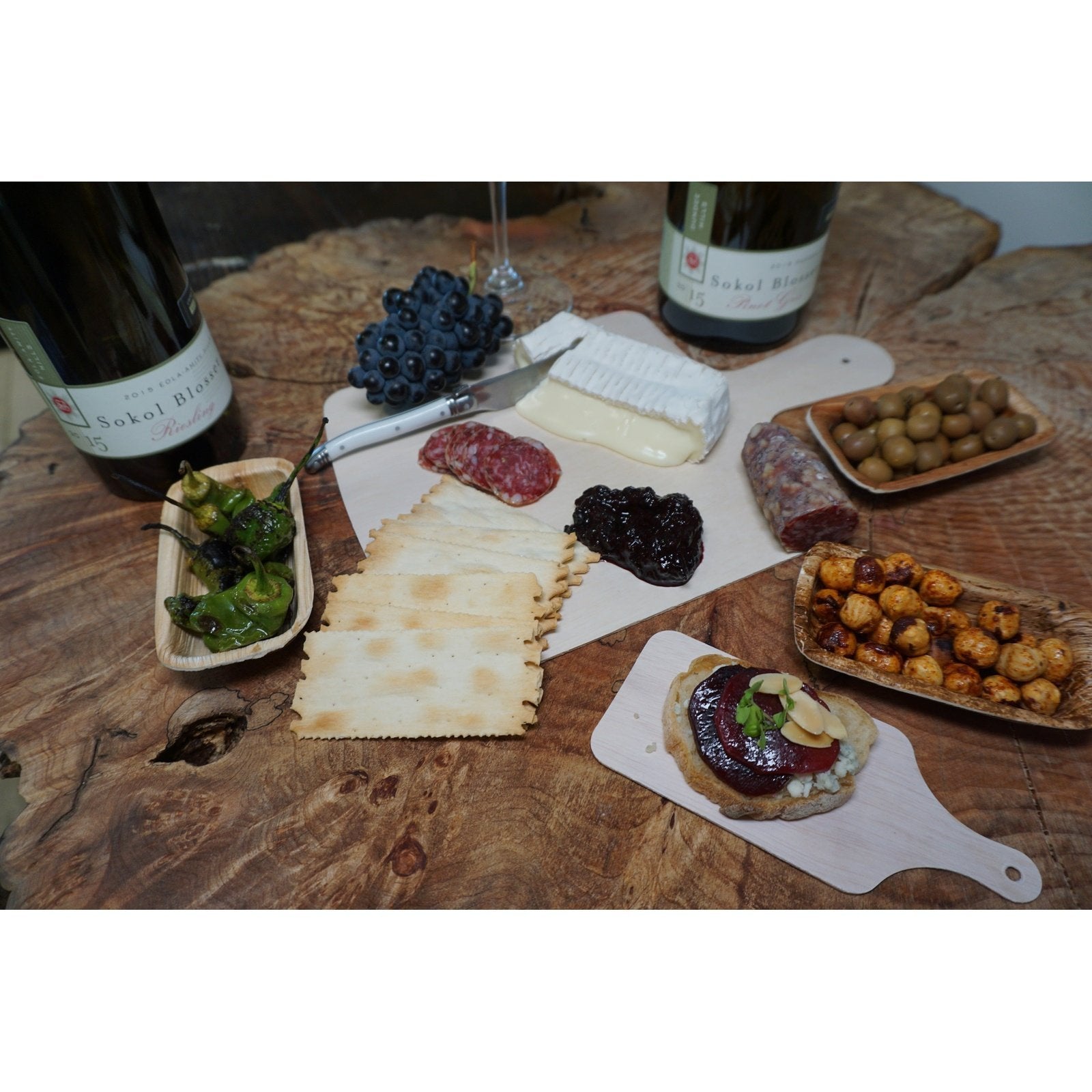 2" x 4" Small Rectangular Single-Use Cheese Boards (10 count Pack)-VerTerra Dinnerware