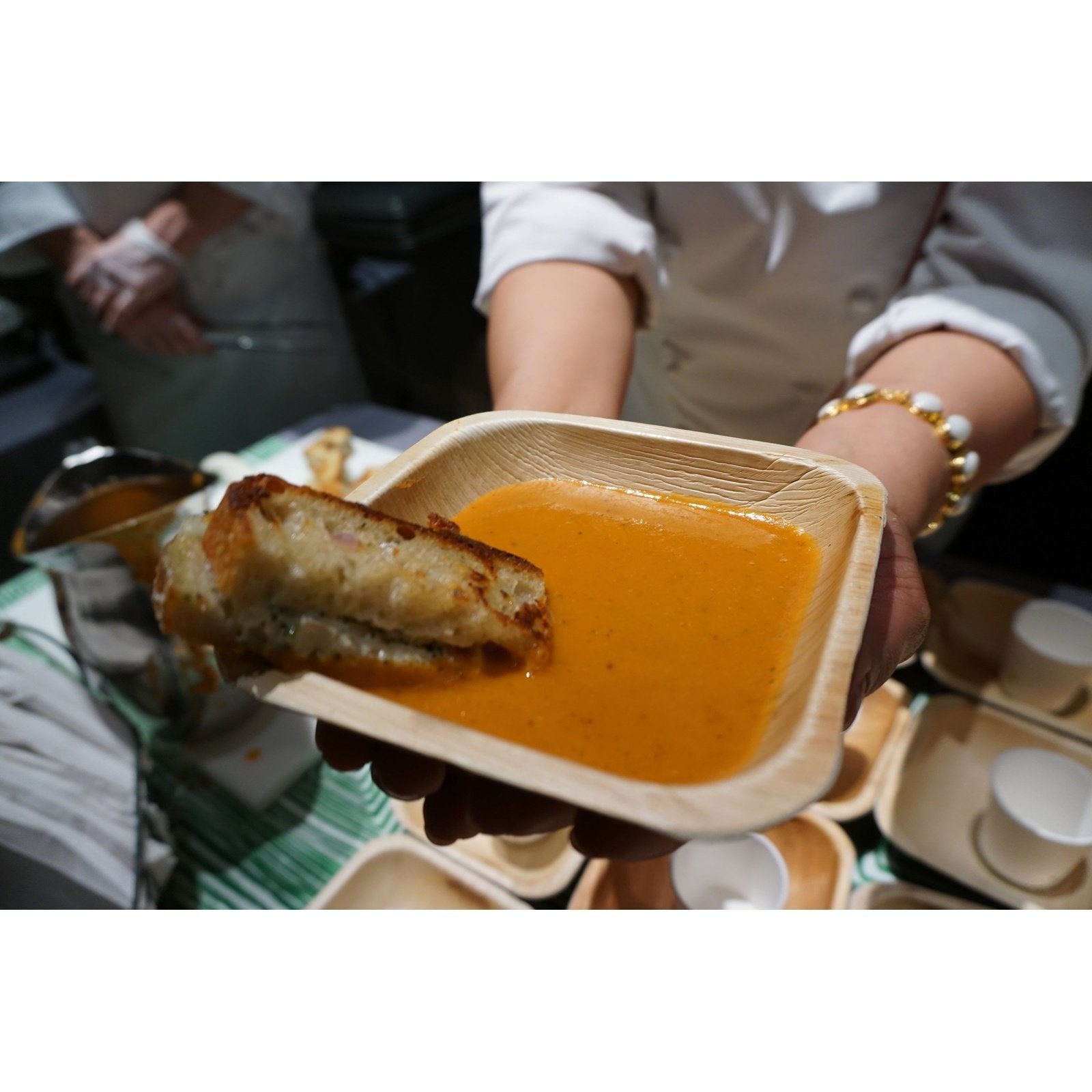 5" x 5" Square Palm Leaf Bowls (25 count Retail Pack)-VerTerra Dinnerware