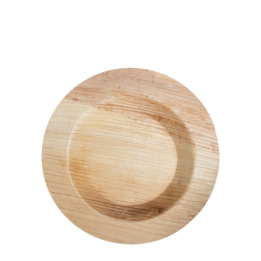 6" x 6" Round Lip Palm Leaf Plate