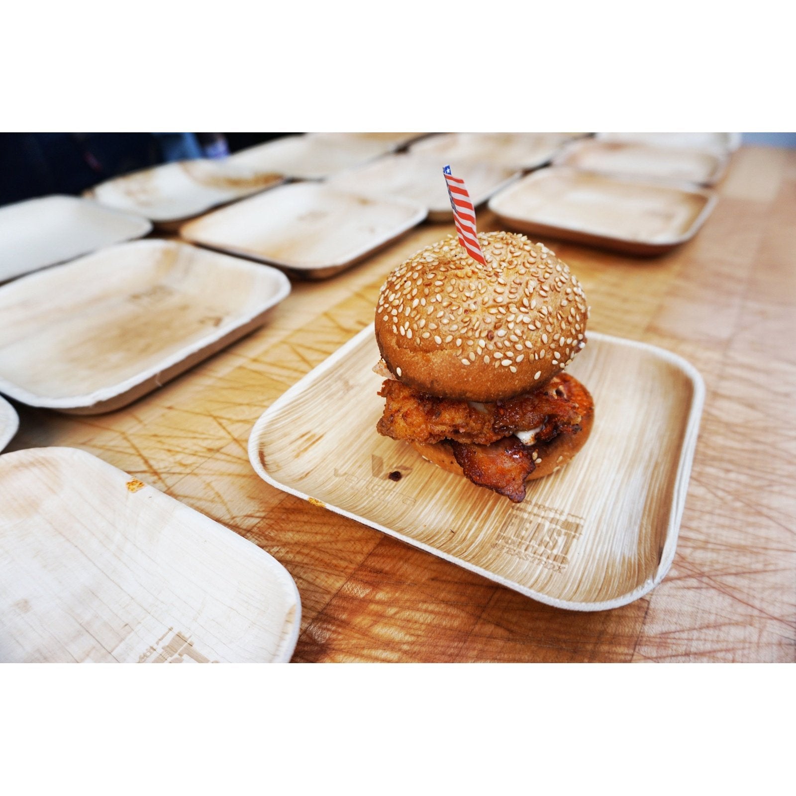 A Convenient Disposable bamboo plate VerTerra Dinnerware