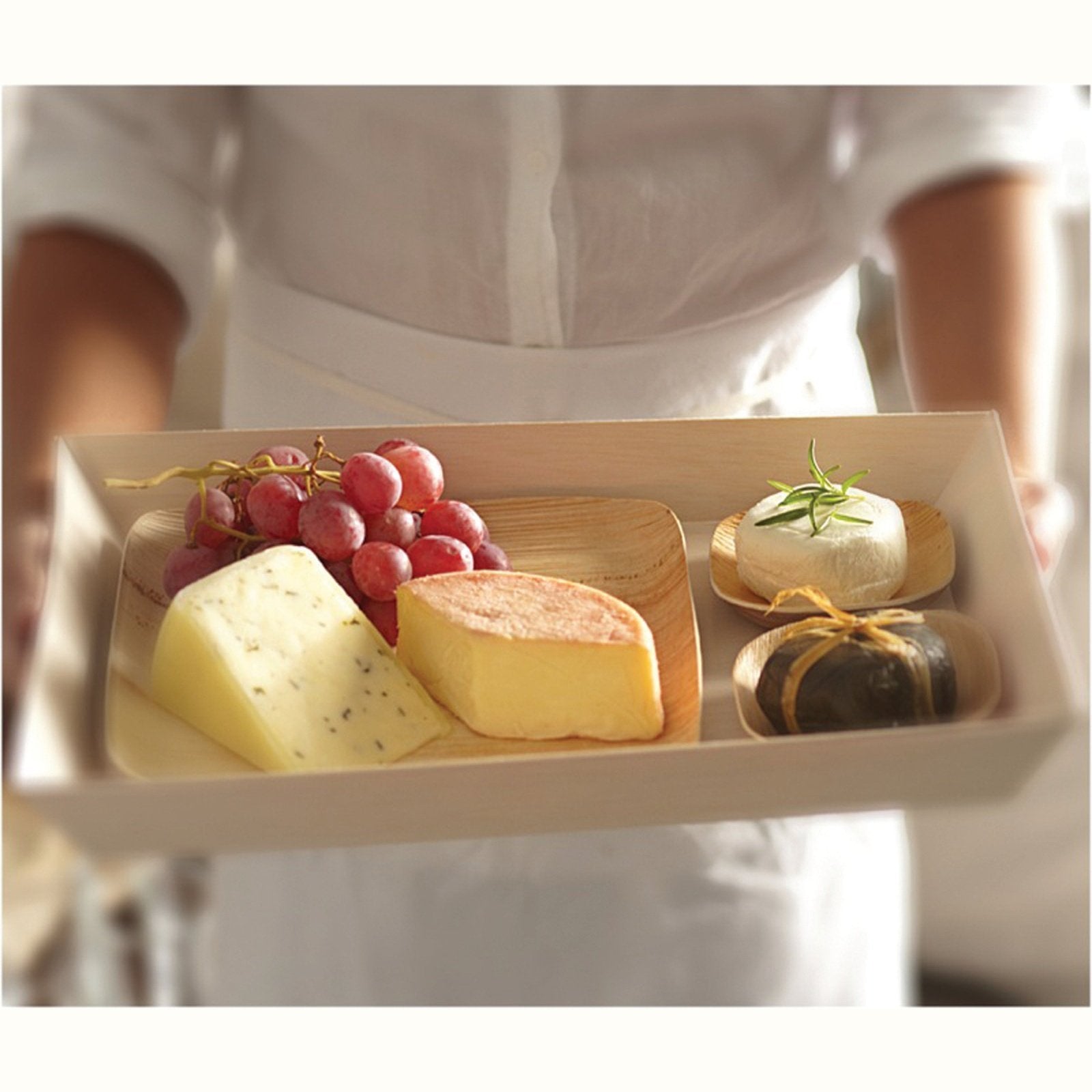 8" x 8" Square Palm Leaf Plates (25 count Retail Pack)-VerTerra Dinnerware