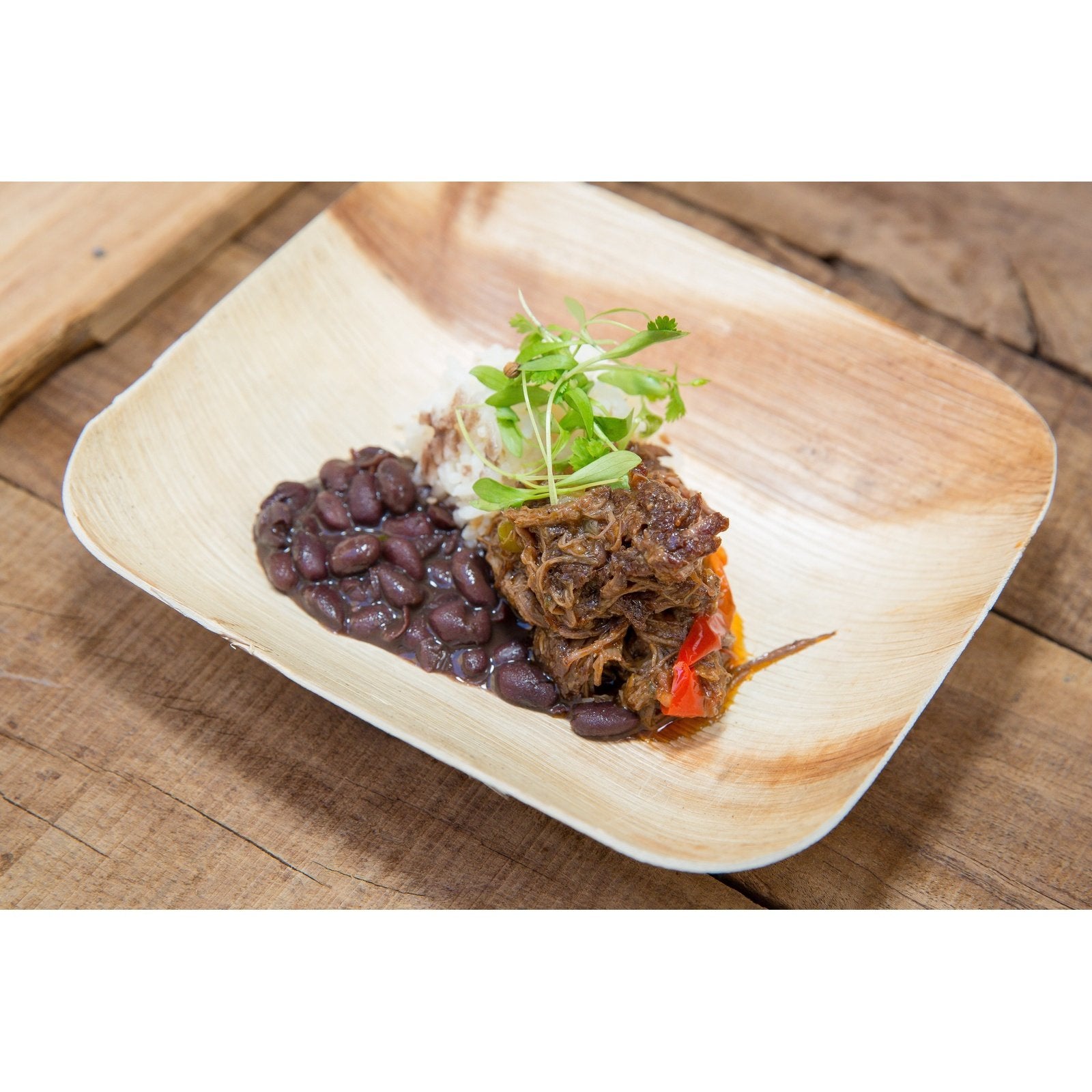 8" x 8" Square Palm Leaf Bowls (25 count Retail Pack)-VerTerra Dinnerware