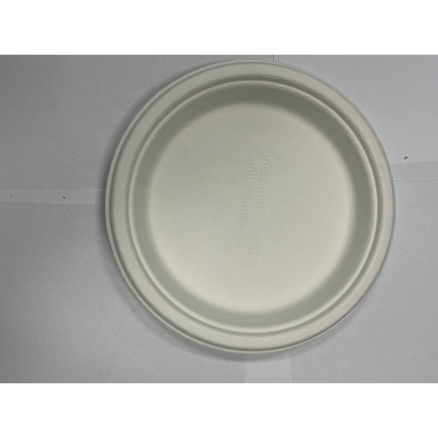 9" Round  Sugar Cane Plate(50 pieces)