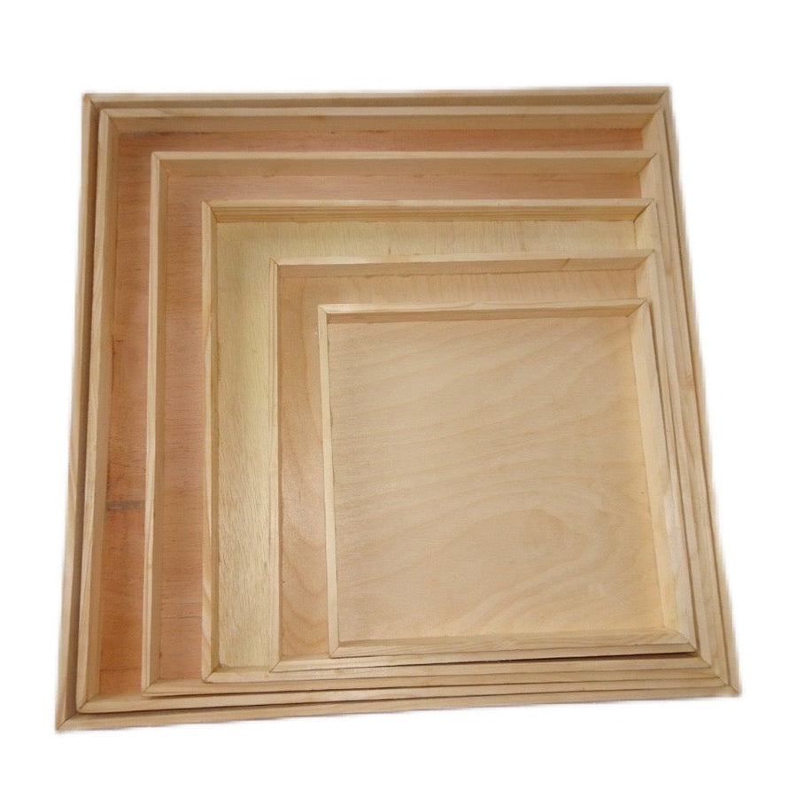 18x18 Solid Wood Trays
