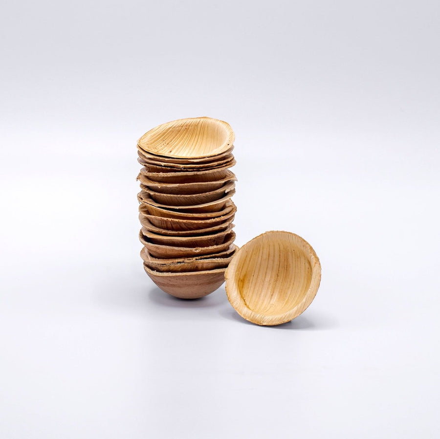 2.5" Palm Leaf Hors D'oeuvre Serving Bowls