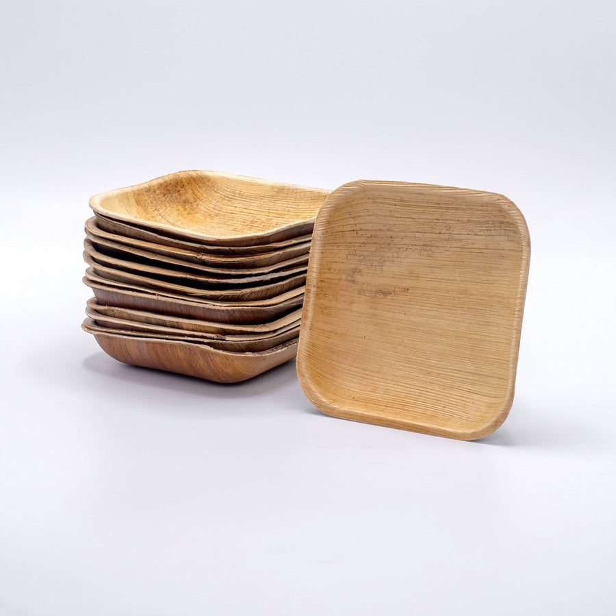 5" x 5" Square Palm Leaf Plate