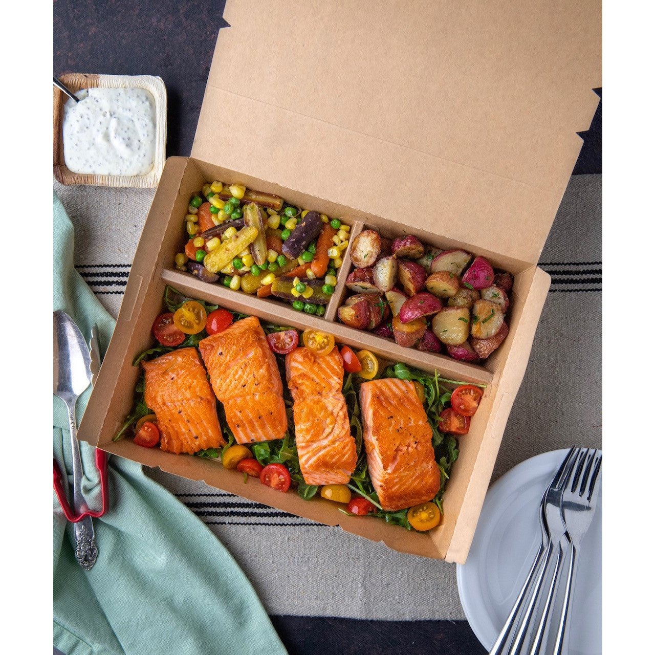 66 oz Recycled Kraft Paper Food Box